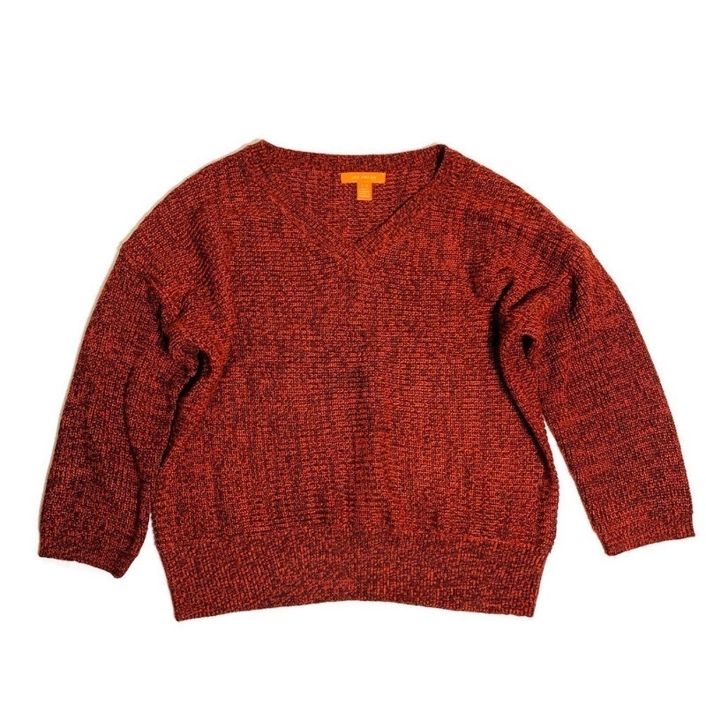 Joe fresh burnt orange waist length boxy sweater‎